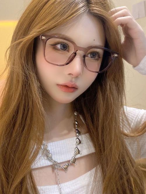 网红防蓝光抗辐射眼镜女韩版潮流近视可配度数眼镜框架超轻全框镜 透